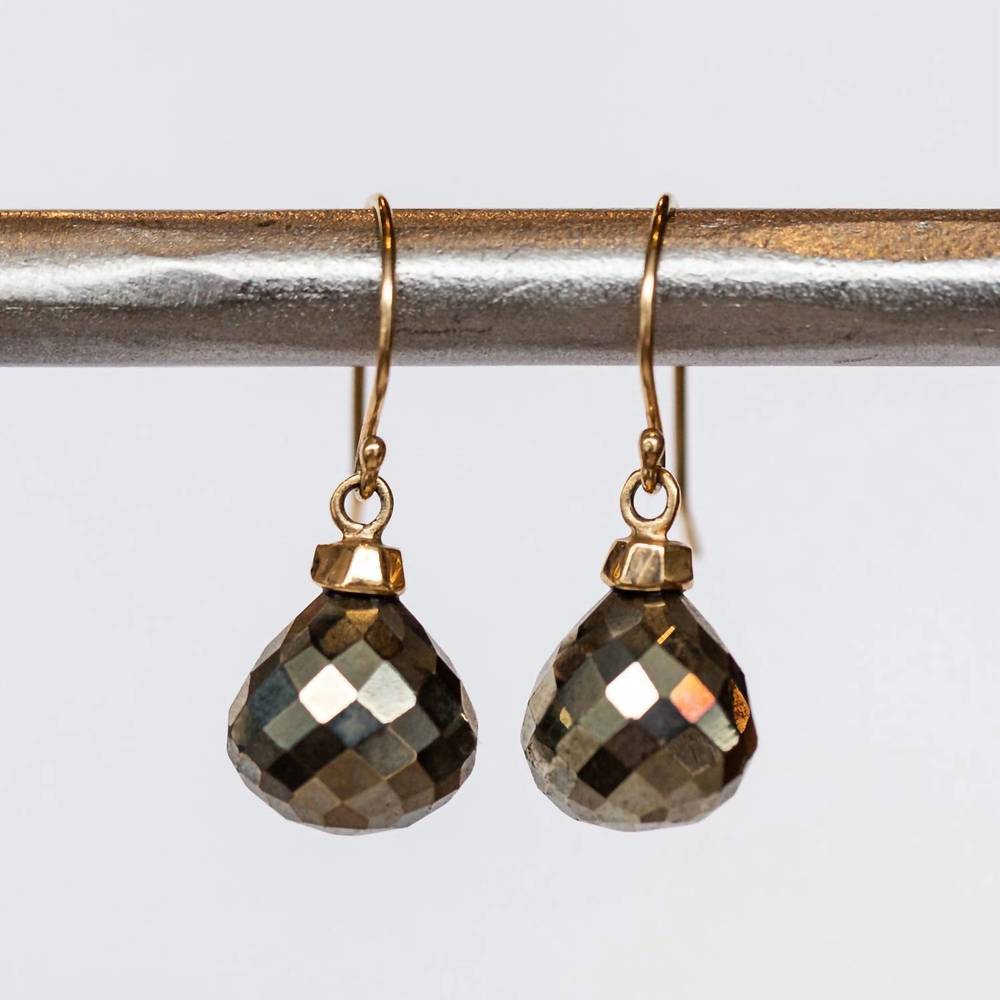 NEW JAMIE JOSEPH women's 14k pyrite earrings in yellow gold